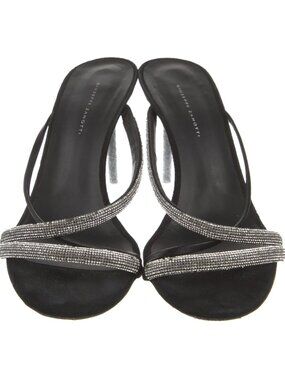 Giuseppe Zanotti Suede Crystal Embellishments Slides Size IT39